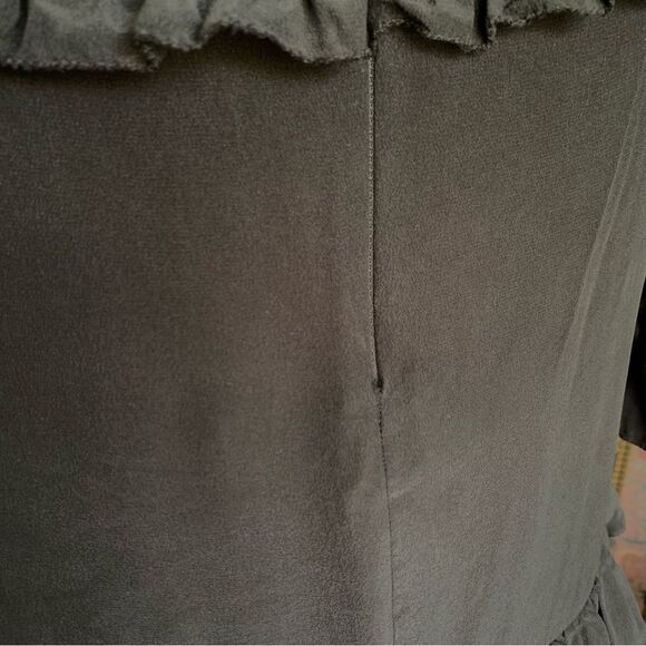 ULLA JOHNSON BLACK SILK MINI DRESS - Picture 13 of 15